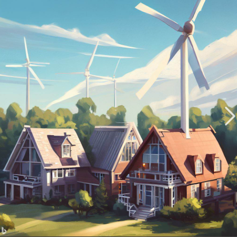 How many homes can a windmill power