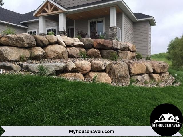 Boulder Retaining Wall Adds Rustic Beauty