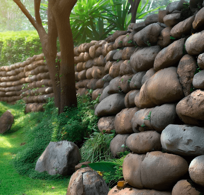 Boulder Retaining Wall