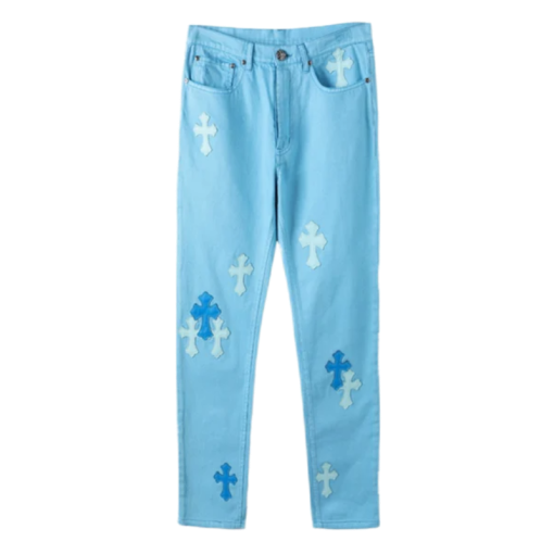 Chrome Hearts Denim Light Blue Jeans